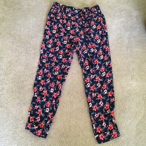 Hollister size M floral print pants with pockets